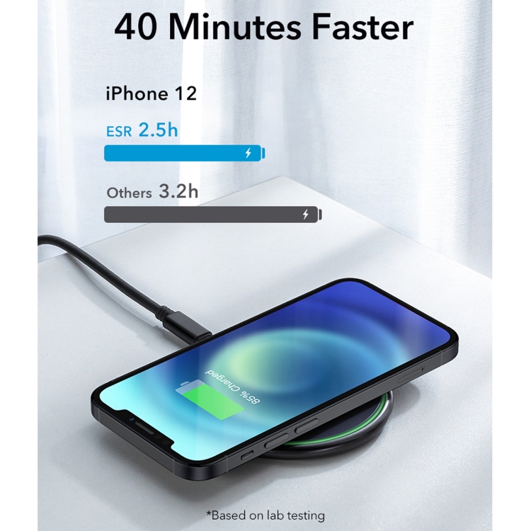ESR 2C503 HaloLock Tidal Portable Magnetic Wireless Charger for iPhone 12 Series(Black) ESR 2C503 HaloLock Tidal Portable Magnetic Wireless Charger for iPhone 12 Series(Black)