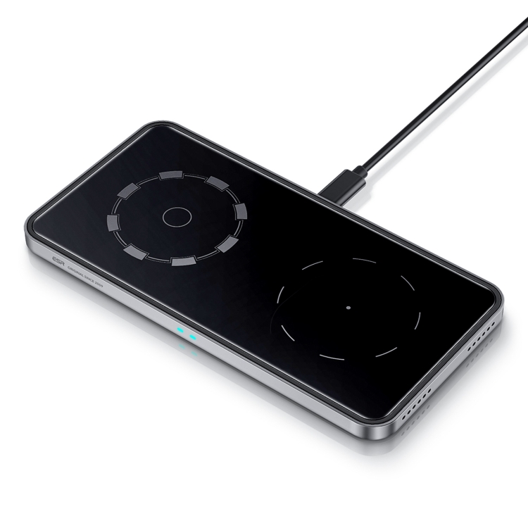 ESR EFC004O HaloLock 2 In 1 Magnetic Dual Core Charging Pad for iPhone 12 Series & AirPods, EU Plug(Black) ESR EFC004O HaloLock 2 In 1 Magnetic Dual Core Charging Pad for iPhone 12 Series & AirPods, EU Plug(Black)
