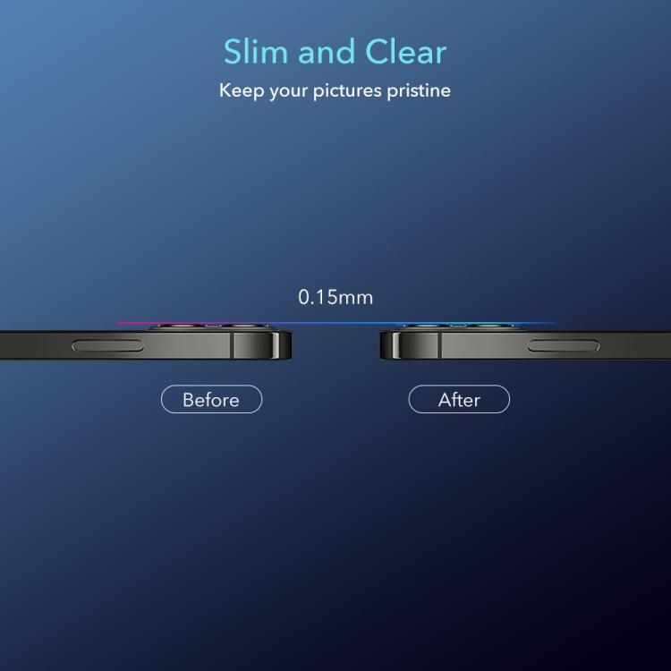 For iPhone 12 Pro 2pcs ESR Premium Clear 9H Full Cover Tempered Glass Lens Camera Protector(Clear) For iPhone 12 Pro 2pcs ESR Premium Clear 9H Full Cover Tempered Glass Lens Camera Protector(Clear)