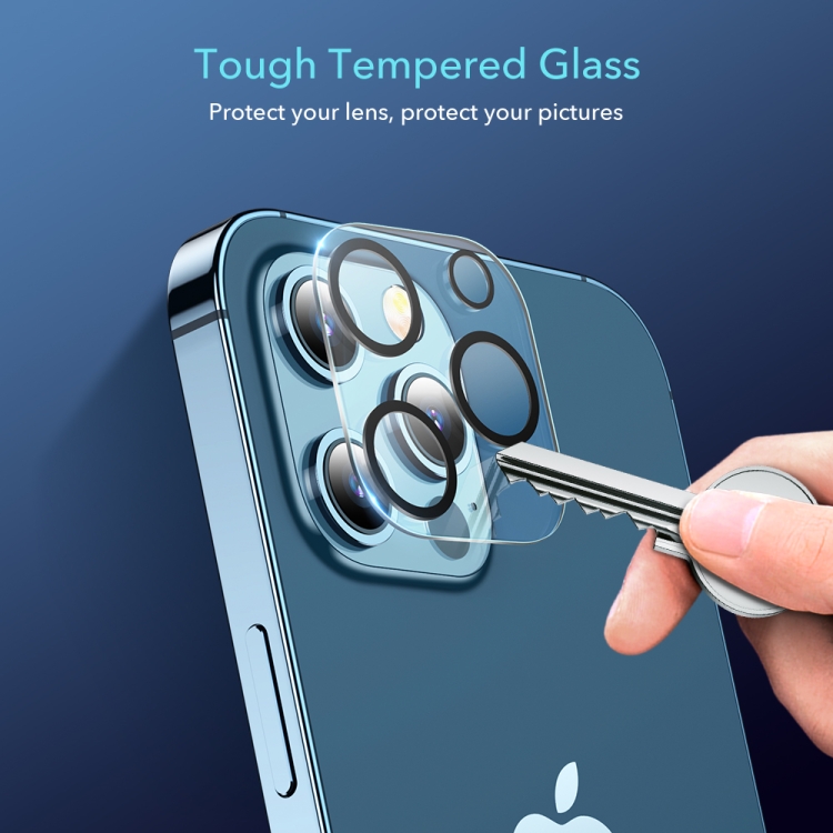 For iPhone 12 Pro 2pcs ESR Premium Clear 9H Full Cover Tempered Glass Lens Camera Protector(Clear) For iPhone 12 Pro 2pcs ESR Premium Clear 9H Full Cover Tempered Glass Lens Camera Protector(Clear)