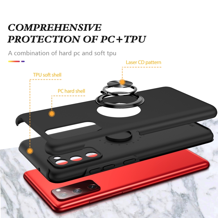 For Samsung Galaxy S20 FE PC + TPU Shockproof Magnetic Protective Case with Invisible Ring Holder(Black) For Samsung Galaxy S20 FE PC + TPU Shockproof Magnetic Protective Case with Invisible Ring Holder(Black)