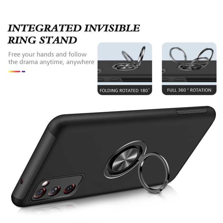 For Samsung Galaxy S20 FE PC + TPU Shockproof Magnetic Protective Case with Invisible Ring Holder(Black) For Samsung Galaxy S20 FE PC + TPU Shockproof Magnetic Protective Case with Invisible Ring Holder(Black)