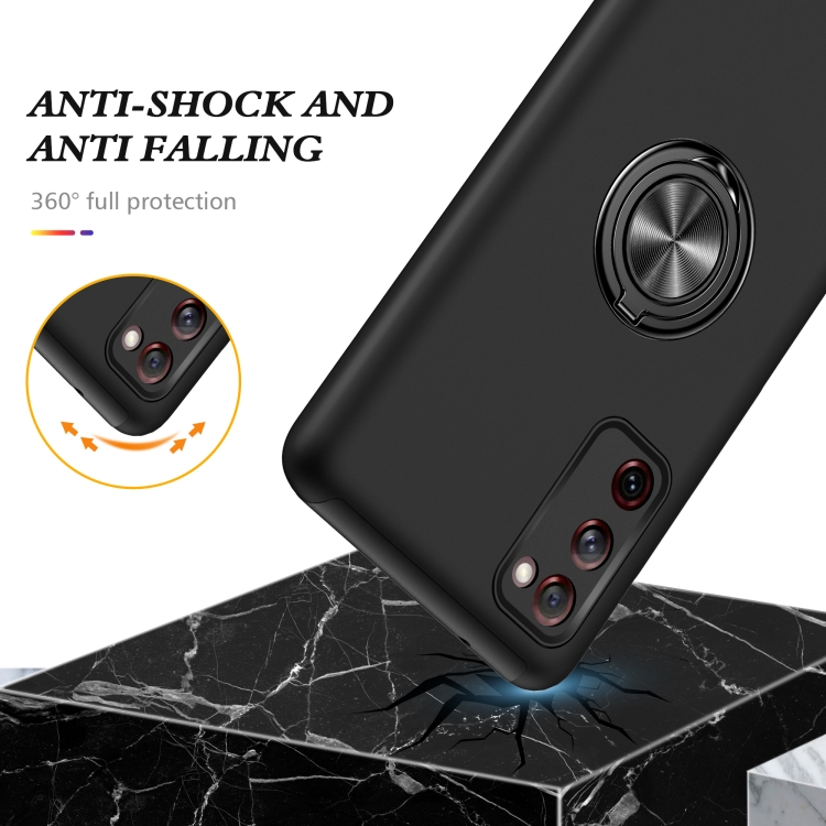 For Samsung Galaxy S20 FE PC + TPU Shockproof Magnetic Protective Case with Invisible Ring Holder(Black) For Samsung Galaxy S20 FE PC + TPU Shockproof Magnetic Protective Case with Invisible Ring Holder(Black)