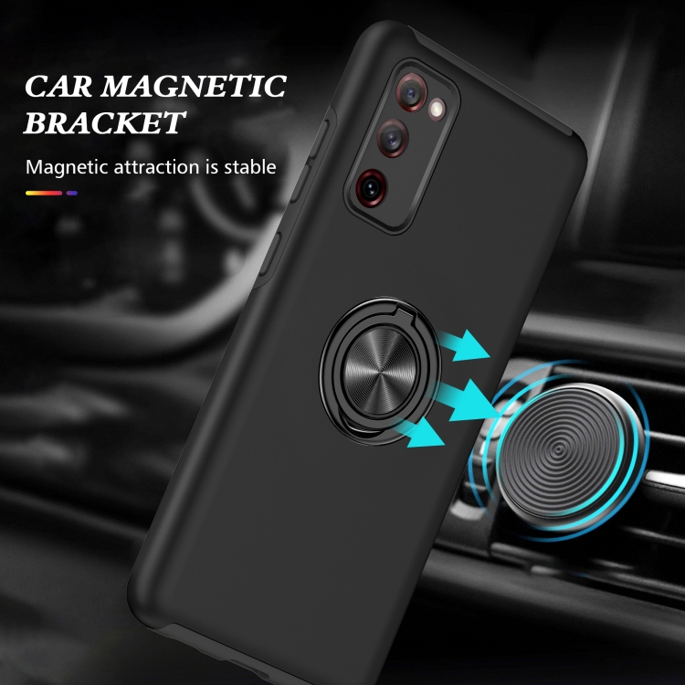 For Samsung Galaxy S20 FE PC + TPU Shockproof Magnetic Protective Case with Invisible Ring Holder(Black) For Samsung Galaxy S20 FE PC + TPU Shockproof Magnetic Protective Case with Invisible Ring Holder(Black)