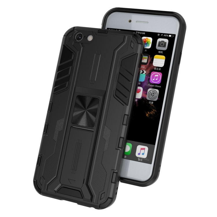 For iPhone SE 2022 / SE 2020 / 8 / 7 Supersonic PC + TPU Shock-proof Protective Case with Holder(Red) For iPhone SE 2022 / SE 2020 / 8 / 7 Supersonic PC + TPU Shock-proof Protective Case with Holder(Red)