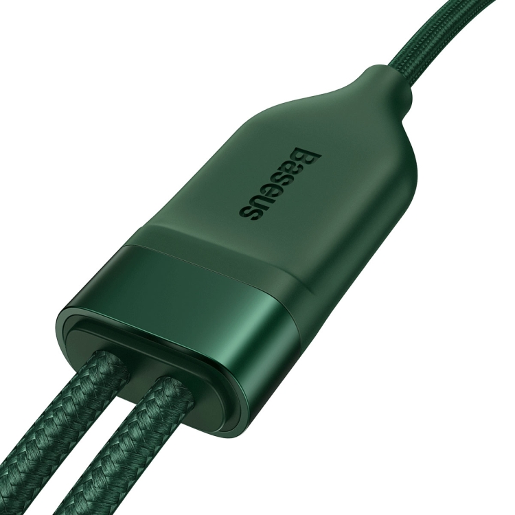 Baseus CA1T2-F06 Flash Series 100W 2 in 1 USB-C / Type-C to USB-C / Type-C + 8 Pin Ports Fast Charging Data Cable, Cable Length: 1.2m(Dark Green) Baseus CA1T2-F06 Flash Series 100W 2 in 1 USB-C / Type-C to USB-C / Type-C + 8 Pin Ports Fast Charging Data Cable, Cable Length: 1.2m(Dark Green)