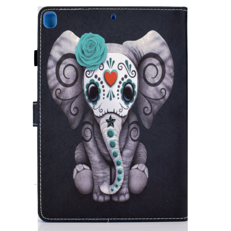 Painted Pattern TPU Horizontal Flip Leather Protective Case For iPad Pro 10.5 (2017)/Air (2019)(Rose Elephant) Painted Pattern TPU Horizontal Flip Leather Protective Case For iPad Pro 10.5 (2017)/Air (2019)(Rose Elephant)