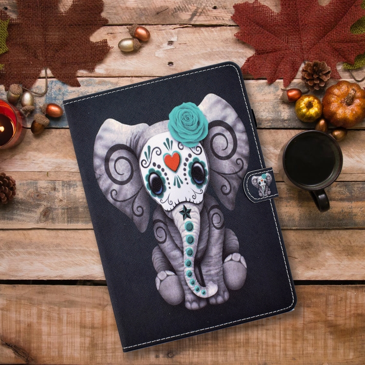Painted Pattern TPU Horizontal Flip Leather Protective Case For iPad Pro 10.5 (2017)/Air (2019)(Rose Elephant) Painted Pattern TPU Horizontal Flip Leather Protective Case For iPad Pro 10.5 (2017)/Air (2019)(Rose Elephant)
