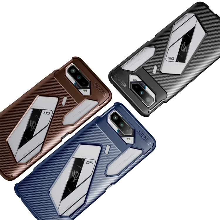 For Asus ROG Phone 5 Carbon Fiber Texture Shockproof TPU Case(Black) - 6