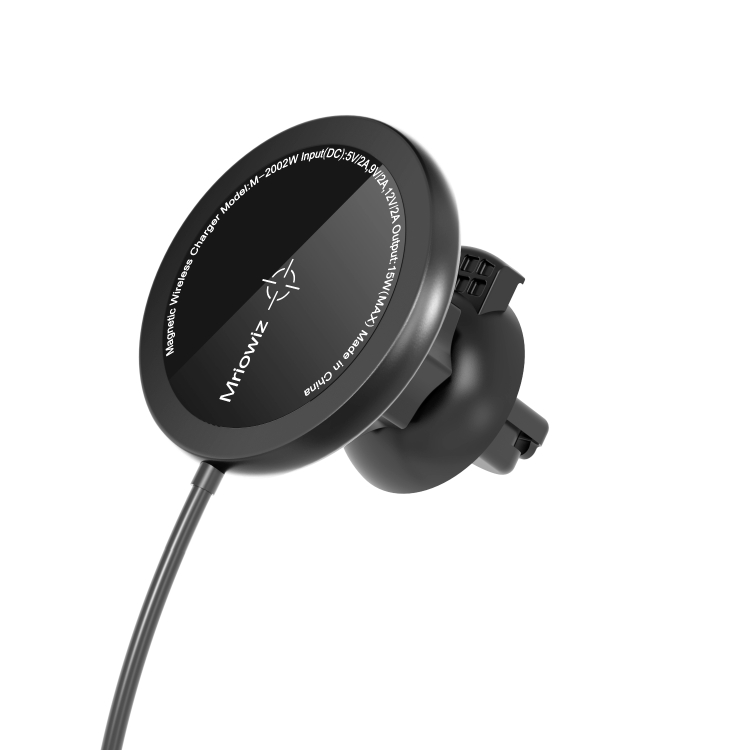 Mriowiz M-2002W 15W 360-degree Rotating MagSafe Magnetic Car Wireless Charger for iPhone 12 Series, with USB + USB-C / Type-C Data Cable, Cable Length: 1m Mriowiz M-2002W 15W 360-degree Rotating MagSafe Magnetic Car Wireless Charger for iPhone 12 Series, with USB + USB-C / Type-C Data Cable, Cable Length: 1m