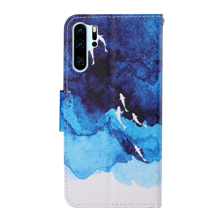 For Huawei P30 Pro Colored Drawing Pattern Horizontal Flip Leather