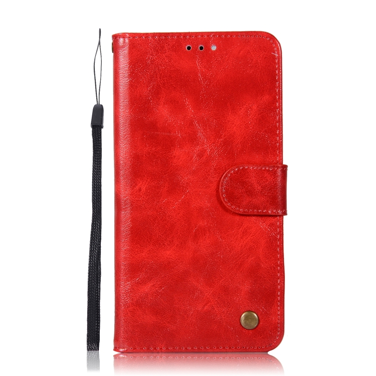 SUNSKY - ل ZTE Blade Z Max / Z982 ريترو النحاس زر كريزي هورس أفقي فليب ...