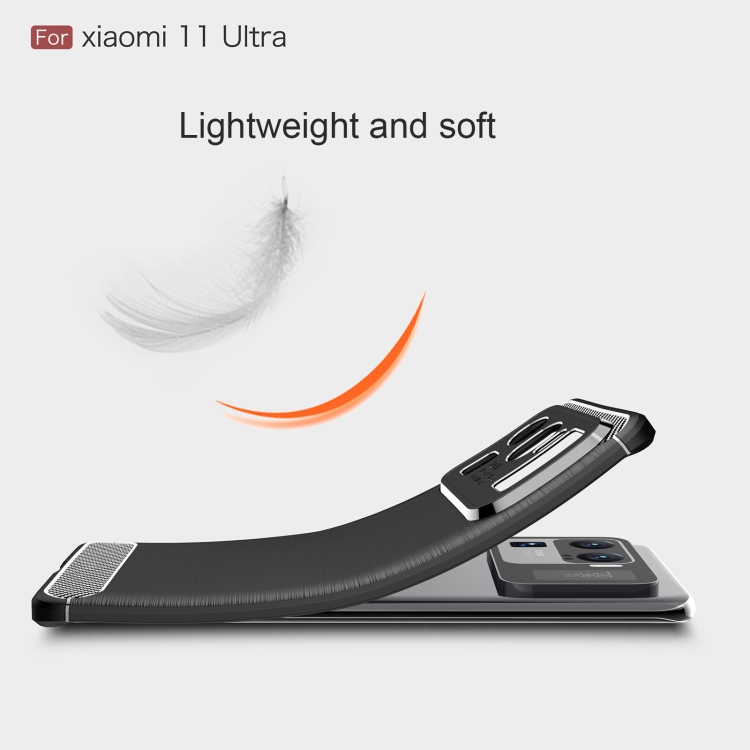 Custodia per Xiaomi Mi 11 Ultra, Carbon Fiber Texture Cover Shock