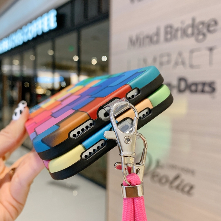 For iPhone 11 3D Cube IMD Shockproof Protective Case with Lanyard (Square) For iPhone 11 3D Cube IMD Shockproof Protective Case with Lanyard (Square)