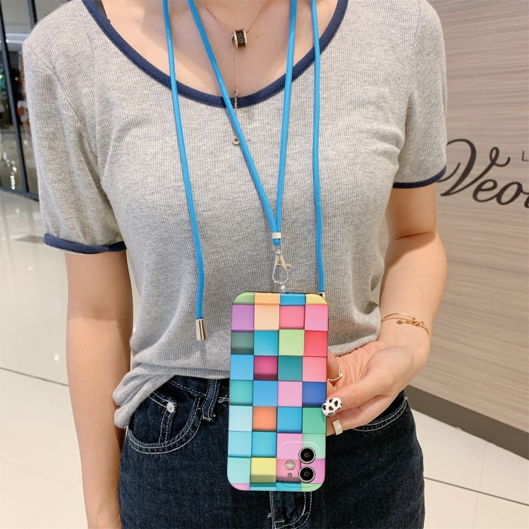 For iPhone 11 3D Cube IMD Shockproof Protective Case with Lanyard (Square) For iPhone 11 3D Cube IMD Shockproof Protective Case with Lanyard (Square)