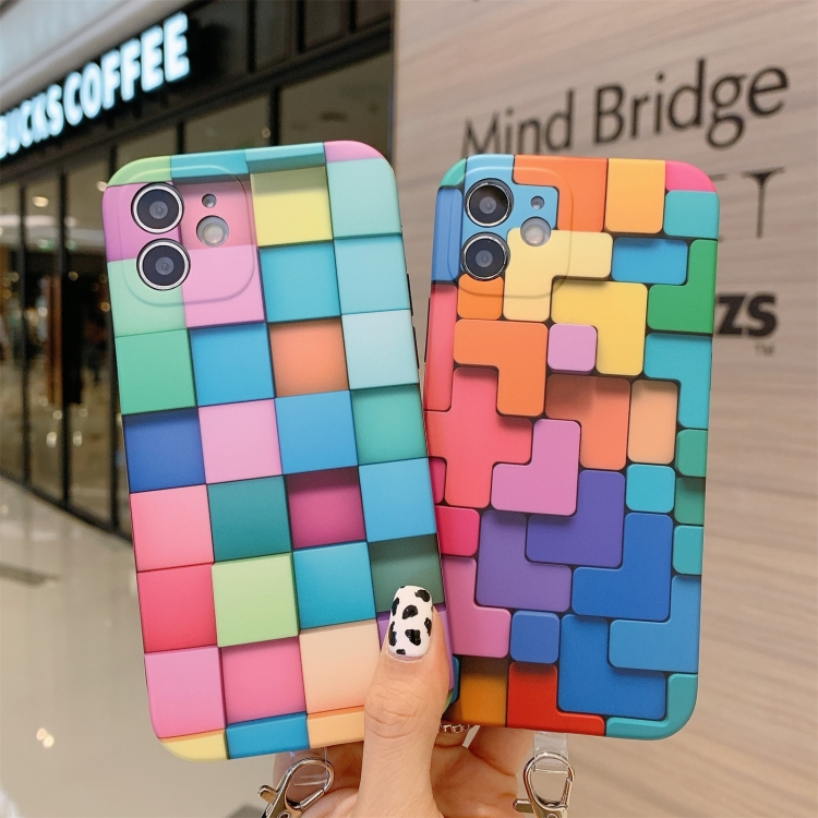 For iPhone 11 3D Cube IMD Shockproof Protective Case with Lanyard (Square) For iPhone 11 3D Cube IMD Shockproof Protective Case with Lanyard (Square)