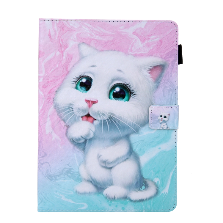 For iPad 9.7 Coloured Drawing Pattern Horizontal Flip Leather Case with Holder & Card Slot(Cat) For iPad 9.7 Coloured Drawing Pattern Horizontal Flip Leather Case with Holder & Card Slot(Cat)