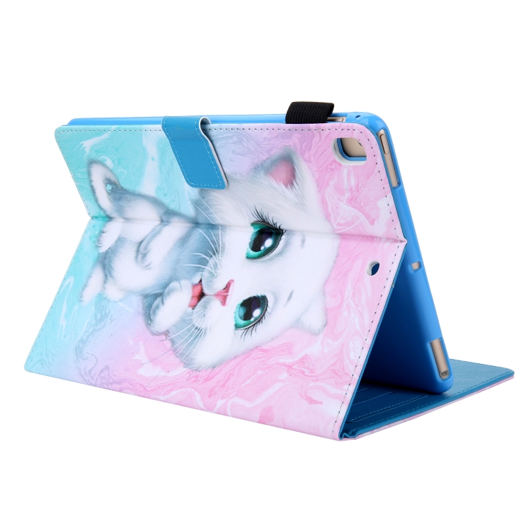 For iPad 9.7 Coloured Drawing Pattern Horizontal Flip Leather Case with Holder & Card Slot(Cat) For iPad 9.7 Coloured Drawing Pattern Horizontal Flip Leather Case with Holder & Card Slot(Cat)