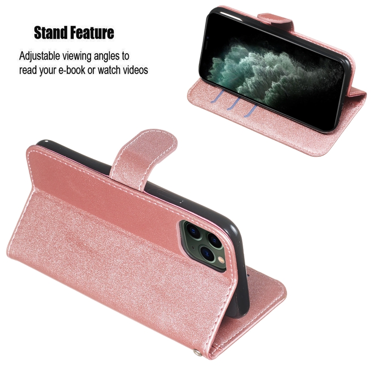 For iPhone 11 Pro Zipper Horizontal Flip Leather Case with Wallet & Holder & Card Slots(Rose Gold) For iPhone 11 Pro Zipper Horizontal Flip Leather Case with Wallet & Holder & Card Slots(Rose Gold)
