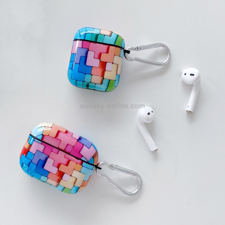 Three-dimensional Tetris Pattern IMD Wireless Earphone Protective Case For AirPods Pro