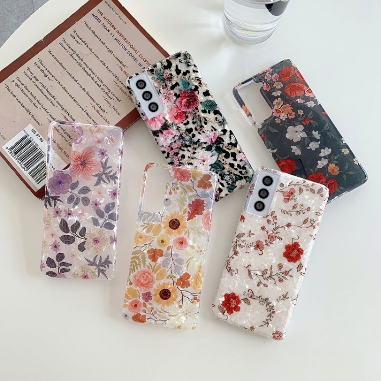 For Samsung Galaxy S21 Ultra 5G Painted Pattern TPU Protective Case(small Red Flower) For Samsung Galaxy S21 Ultra 5G Painted Pattern TPU Protective Case(small Red Flower)