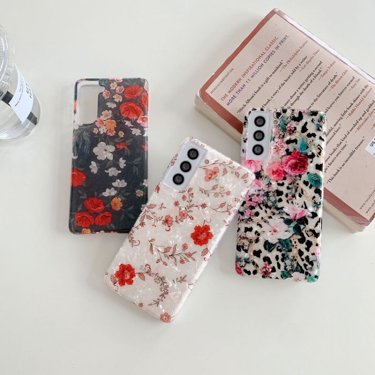 For Samsung Galaxy S21 Ultra 5G Painted Pattern TPU Protective Case(small Red Flower) For Samsung Galaxy S21 Ultra 5G Painted Pattern TPU Protective Case(small Red Flower)