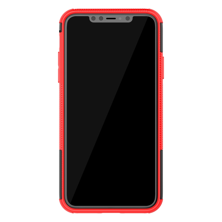 For iPhone 11 Pro Max Tire Texture TPU + PC Shockproof Case with Holder(Red) For iPhone 11 Pro Max Tire Texture TPU + PC Shockproof Case with Holder(Red)