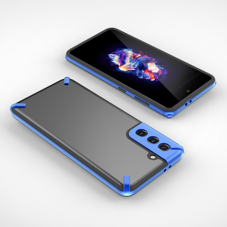 For Samsung Galaxy S21+ 5G GKK X-Four PC+TPU Silicone Shockproof Protective Case(Blue) For Samsung Galaxy S21+ 5G GKK X-Four PC+TPU Silicone Shockproof Protective Case(Blue)