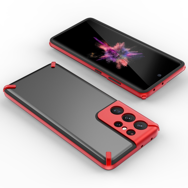 For Samsung Galaxy S21 Ultra 5G GKK X-Four PC+TPU Silicone Shockproof Protective Case(Red) For Samsung Galaxy S21 Ultra 5G GKK X-Four PC+TPU Silicone Shockproof Protective Case(Red)