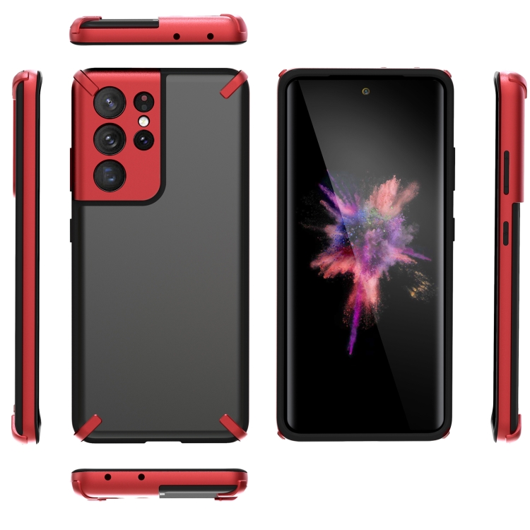 For Samsung Galaxy S21 Ultra 5G GKK X-Four PC+TPU Silicone Shockproof Protective Case(Red) For Samsung Galaxy S21 Ultra 5G GKK X-Four PC+TPU Silicone Shockproof Protective Case(Red)