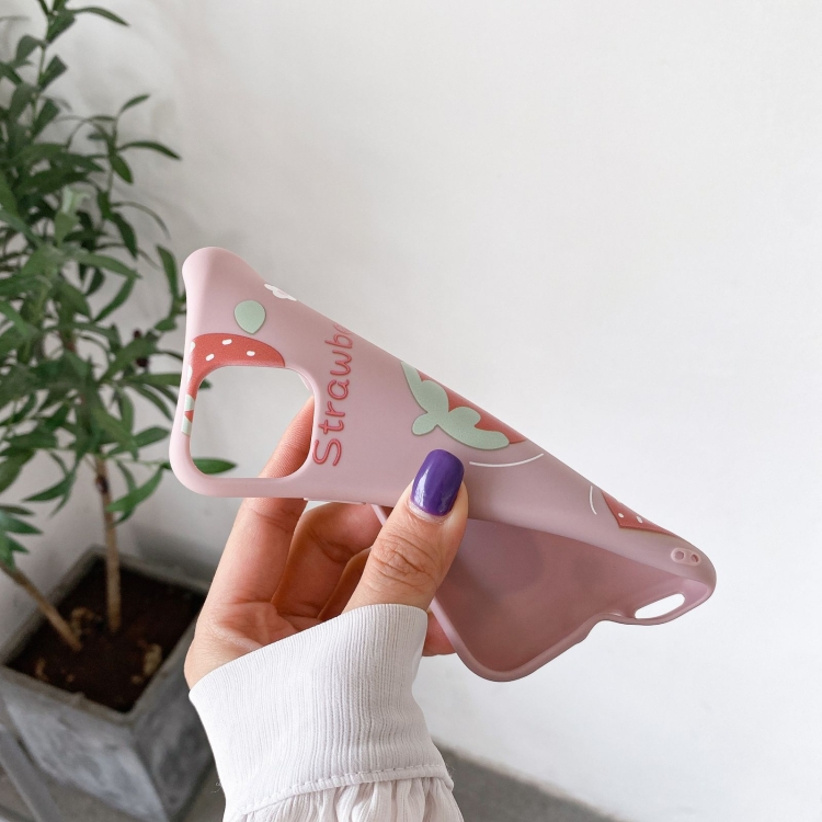 For iPhone 12 mini TPU Pattern Protective Case (Strawberry) For iPhone 12 mini TPU Pattern Protective Case (Strawberry)