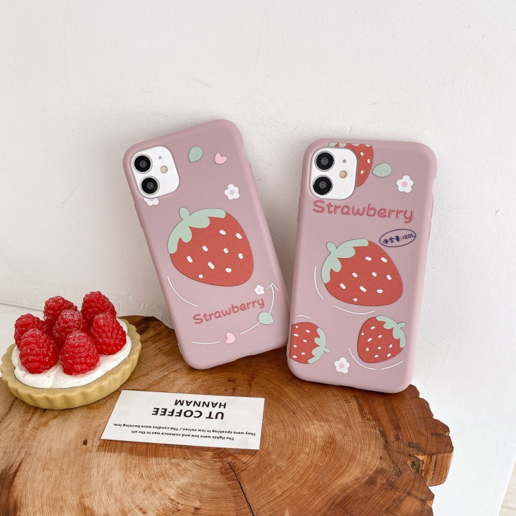 For iPhone 12 mini TPU Pattern Protective Case (Strawberry) For iPhone 12 mini TPU Pattern Protective Case (Strawberry)