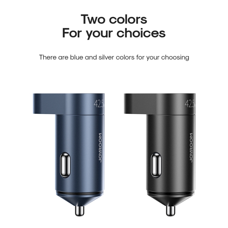 JOYROOM C-A17 42.5W PD USB-C / Type-C + QC3.0 USB Aluminum Alloy Digital Car Charger(Silver) JOYROOM C-A17 42.5W PD USB-C / Type-C + QC3.0 USB Aluminum Alloy Digital Car Charger(Silver)