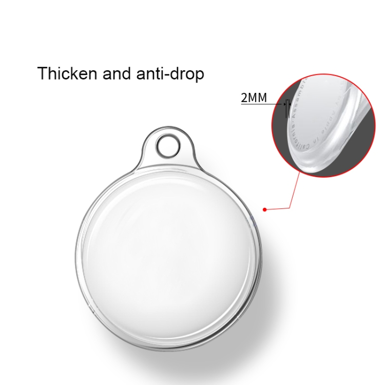 Shockproof Anti-scratch Clear TPU Soft Case with Carabiner For AirTag(Transparent) Shockproof Anti-scratch Clear TPU Soft Case with Carabiner For AirTag(Transparent)