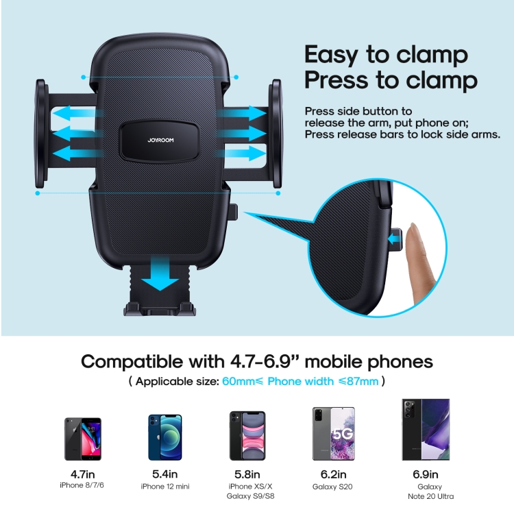 JOYROOM JR-ZS258 360-degree Rotating Stretching Mechanical Dashboard Car Holder for 4.7-6.9 inch Mobile Phones JOYROOM JR-ZS258 360-degree Rotating Stretching Mechanical Dashboard Car Holder for 4.7-6.9 inch Mobile Phones