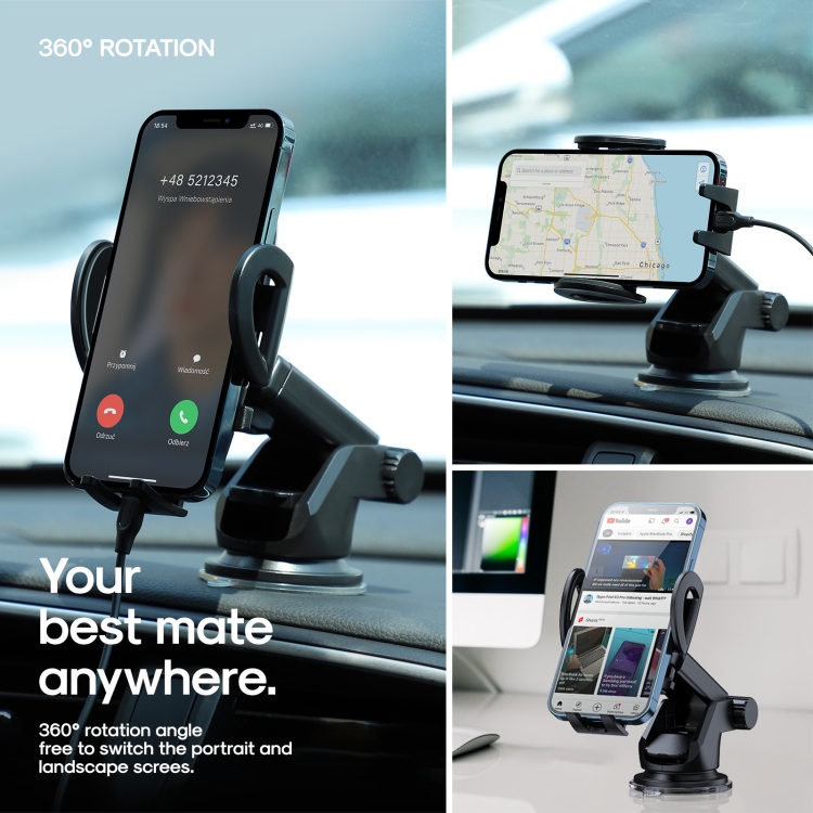 JOYROOM JR-ZS258 360-degree Rotating Stretching Mechanical Dashboard Car Holder for 4.7-6.9 inch Mobile Phones JOYROOM JR-ZS258 360-degree Rotating Stretching Mechanical Dashboard Car Holder for 4.7-6.9 inch Mobile Phones