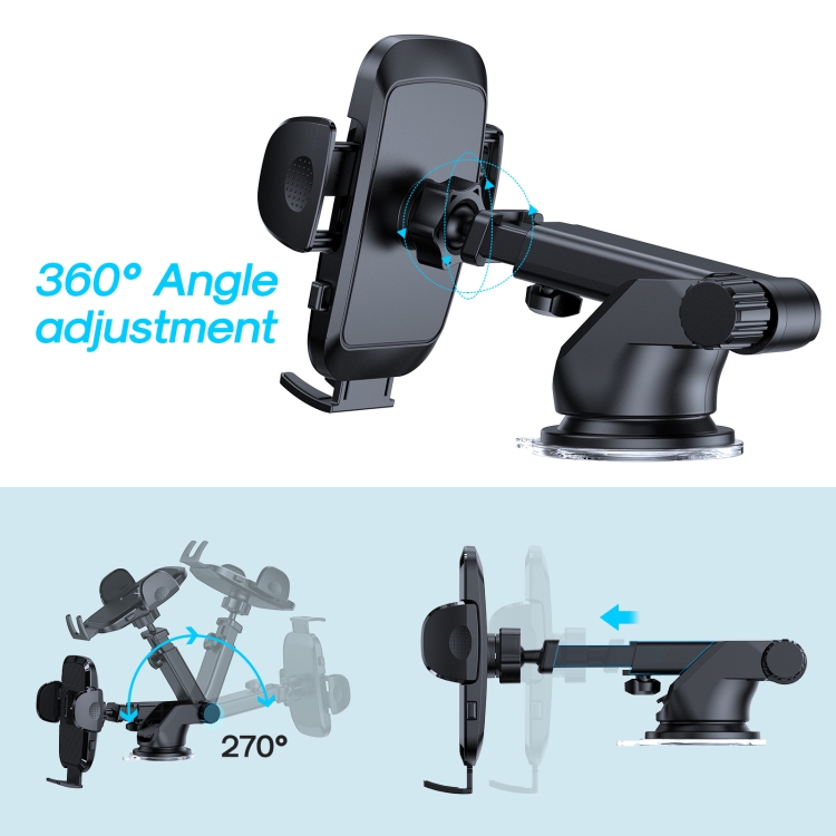JOYROOM JR-ZS259 360-degree Rotating Stretching Mechanical Dashboard Car Holder for 4.7-6.9 inch Mobile Phones - 2
