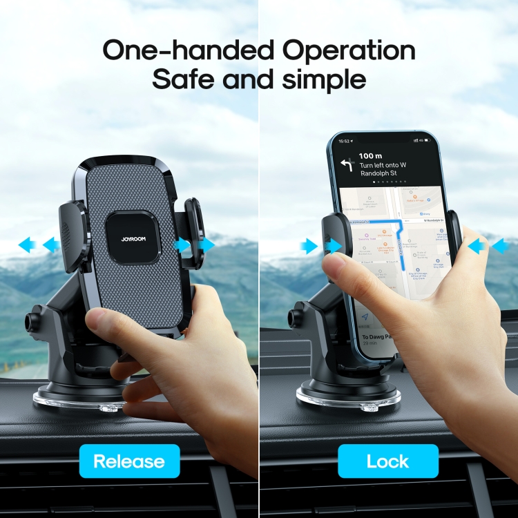JOYROOM JR-ZS259 360-degree Rotating Stretching Mechanical Dashboard Car Holder for 4.7-6.9 inch Mobile Phones - 4