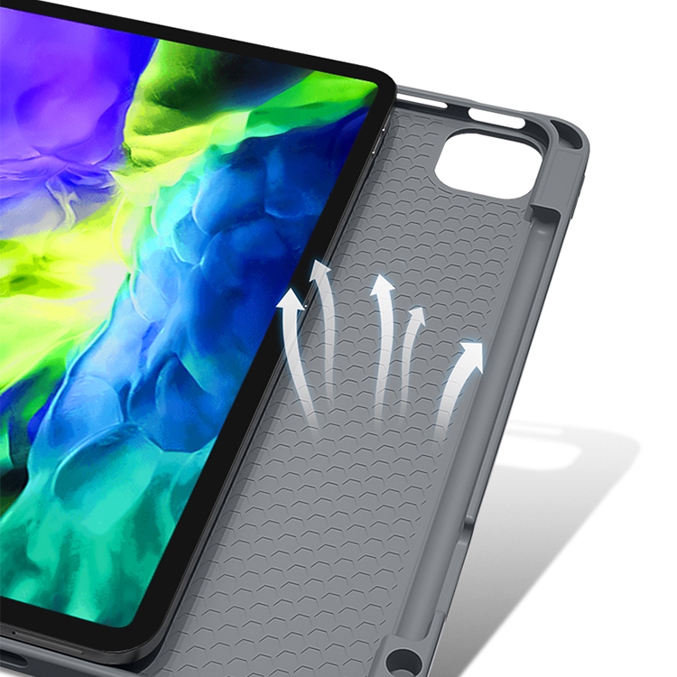 For iPad Pro 12.9 2022 / 2021 / 2020 Mutural Multi-fold Smart Leather Tablet Case(Dark Green) For iPad Pro 12.9 2022 / 2021 / 2020 Mutural Multi-fold Smart Leather Tablet Case(Dark Green)