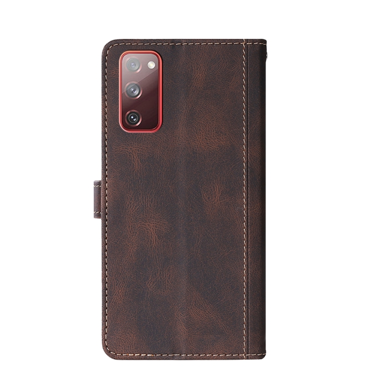 For Samsung Galaxy S20 FE Stitching Skin Feel Magnetic Buckle Horizontal Flip PU Leather Case with Holder & Card Slots & Wallet(Brown) For Samsung Galaxy S20 FE Stitching Skin Feel Magnetic Buckle Horizontal Flip PU Leather Case with Holder & Card Slots & Wallet(Brown)