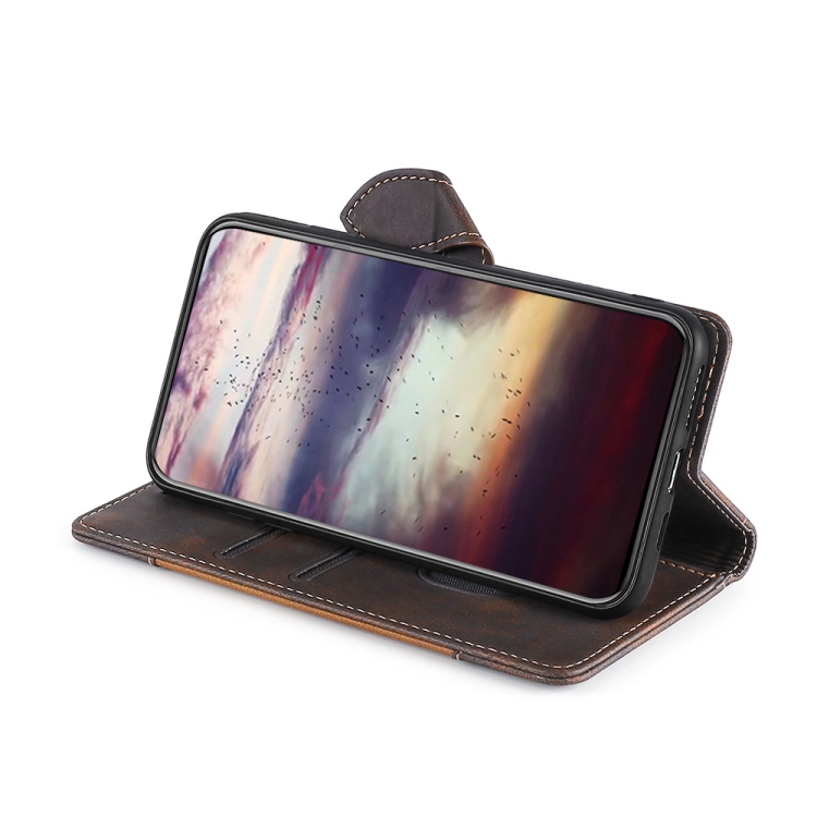 For iPhone SE 2022 / SE 2020 / 8 / 7 Stitching Skin Feel Magnetic Buckle Horizontal Flip PU Leather Case with Holder & Card Slots & Wallet(Brown) For iPhone SE 2022 / SE 2020 / 8 / 7 Stitching Skin Feel Magnetic Buckle Horizontal Flip PU Leather Case with Holder & Card Slots & Wallet(Brown)