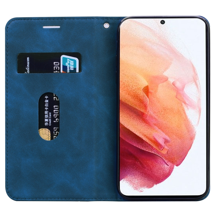 For Samsung Galaxy S21+ 5G Frosted Business Magnetic Horizontal Flip PU Leather Case with Holder & Card Slot & Lanyard(Blue) For Samsung Galaxy S21+ 5G Frosted Business Magnetic Horizontal Flip PU Leather Case with Holder & Card Slot & Lanyard(Blue)