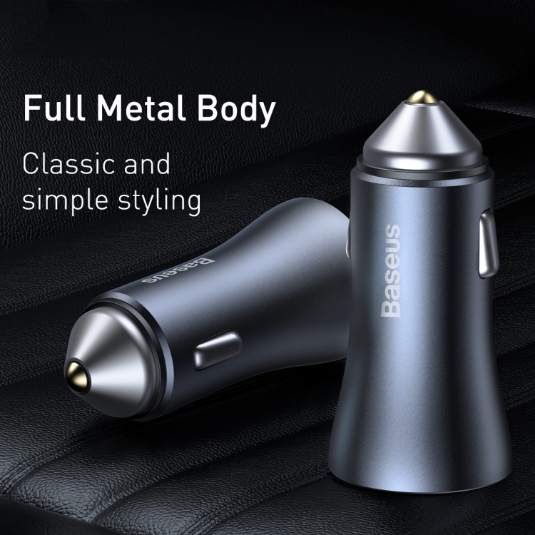 Baseus TZCCJD-B0G 40W USB + Type-C / USB-C Car Fast Charging Charger Set with 1m Type-C / USB-C to 8 Pin Cable(Black) Baseus TZCCJD-B0G 40W USB + Type-C / USB-C Car Fast Charging Charger Set with 1m Type-C / USB-C to 8 Pin Cable(Black)