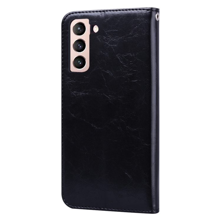 For Samsung Galaxy S21 5G Business Style Oil Wax Texture Horizontal Flip Leather Case with Holder & Card Slots & Wallet(Black) For Samsung Galaxy S21 5G Business Style Oil Wax Texture Horizontal Flip Leather Case with Holder & Card Slots & Wallet(Black)