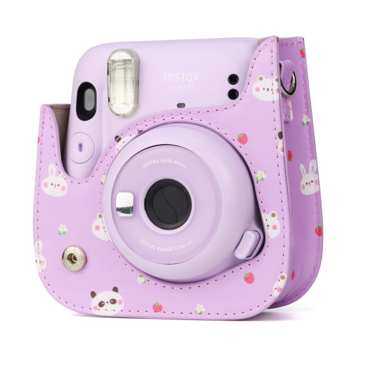 Painted Series Camera Bag With Shoulder Strap For Fujifilm Instax Mini 11 Fruit Animal