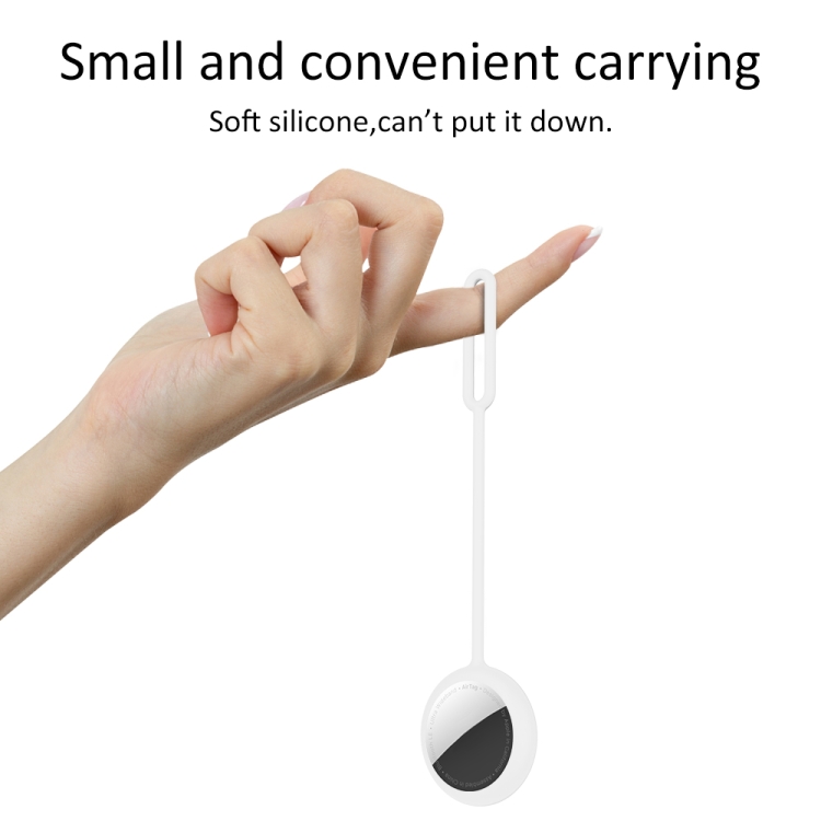 String Silica Gel Anti-scratch Shockproof Protective Cover For AirTag(White) String Silica Gel Anti-scratch Shockproof Protective Cover For AirTag(White)