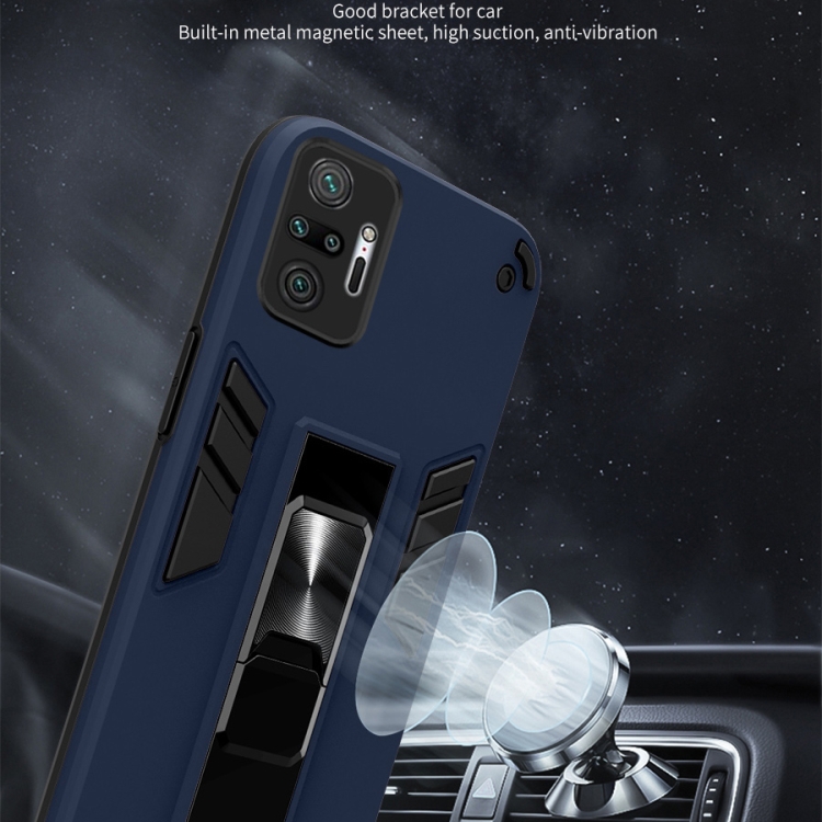For Samsung Galaxy S21 5G 2 in 1 PC + TPU Shockproof Protective Case with Invisible Holder(Blue) For Samsung Galaxy S21 5G 2 in 1 PC + TPU Shockproof Protective Case with Invisible Holder(Blue)