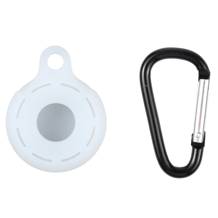 Silica Gel Hollow Out Anti-scratch Shockproof Protective Cover Soft Case with Keychain Ring Loop For AirTag(White) Silica Gel Hollow Out Anti-scratch Shockproof Protective Cover Soft Case with Keychain Ring Loop For AirTag(White)