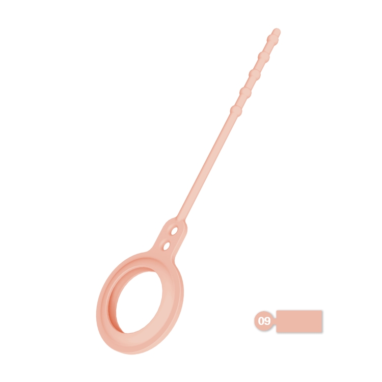 TPU Anti-scratch Shockproof Protective Cover Soft Case with Keychain Ring Loop For AirTag(Pink)