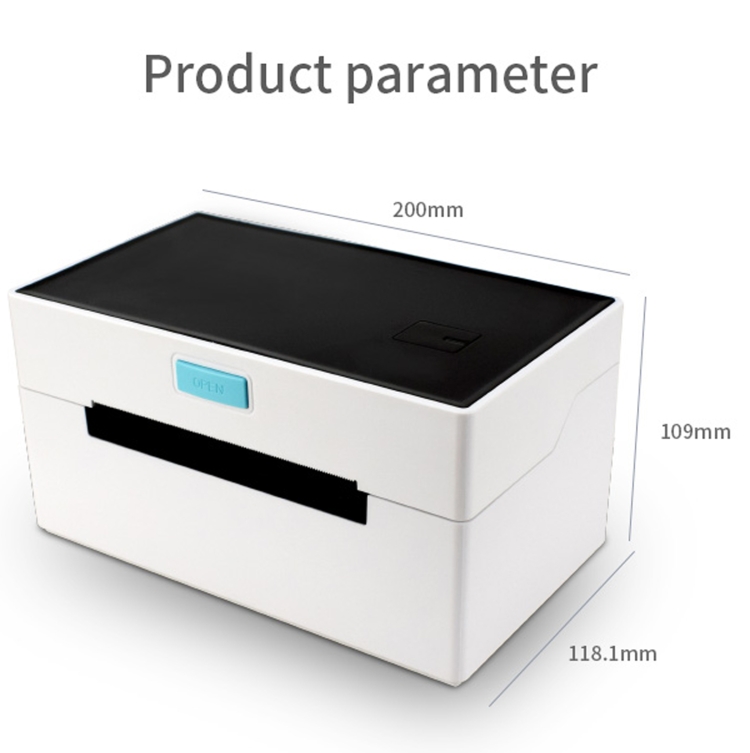 POS-9220 100x150mm Impresora de etiquetas autoadhesivas de factura térmica, USB con la versión del soporte, enchufe de EE. UU. - B2